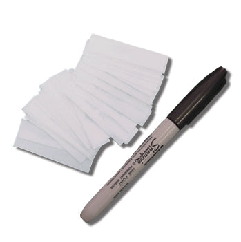 BLANK IRON ON NAME TAPES & PEN (100)