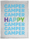 Happy Camper Surfs Up! Cozy Plush Fleece Blanket - 30x40