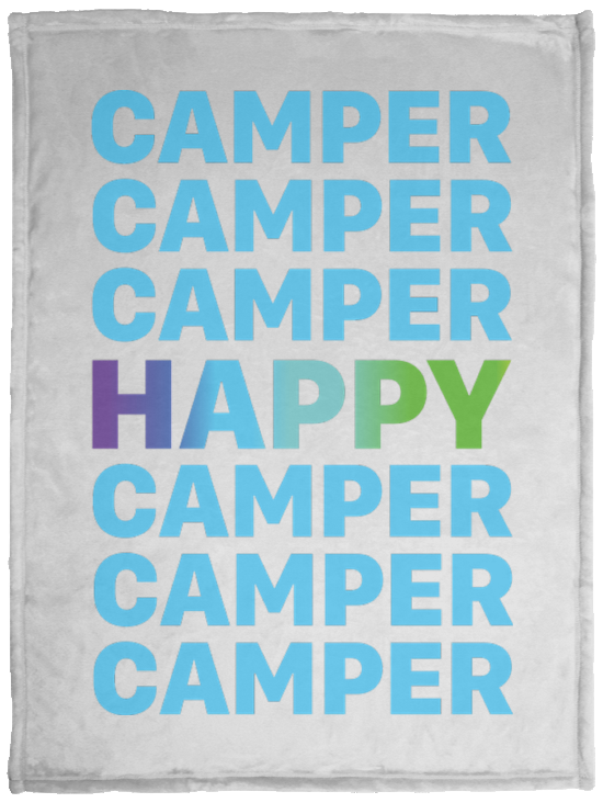 Happy Camper Surfs Up! Cozy Plush Fleece Blanket - 30x40