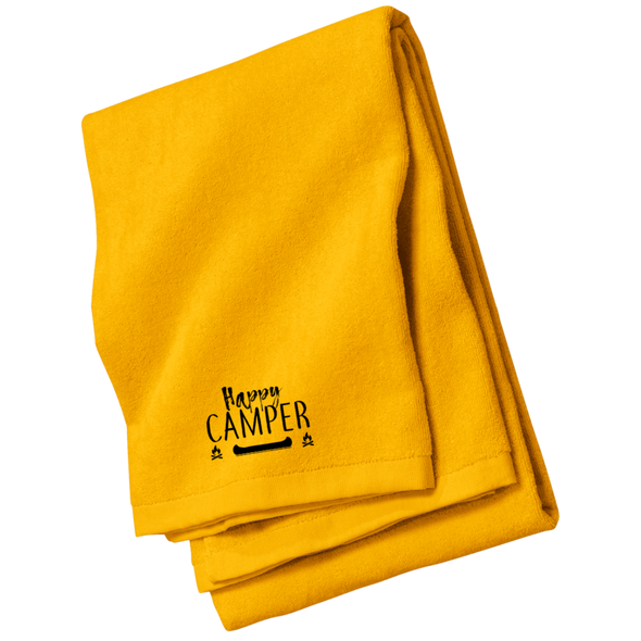 Happy Camper Canoe Beach Towel