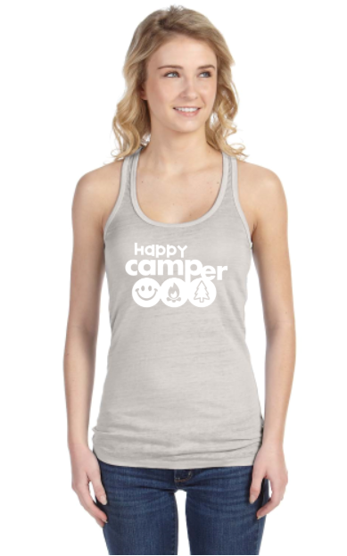 Happy Camper  Ladies' Racerback Tank